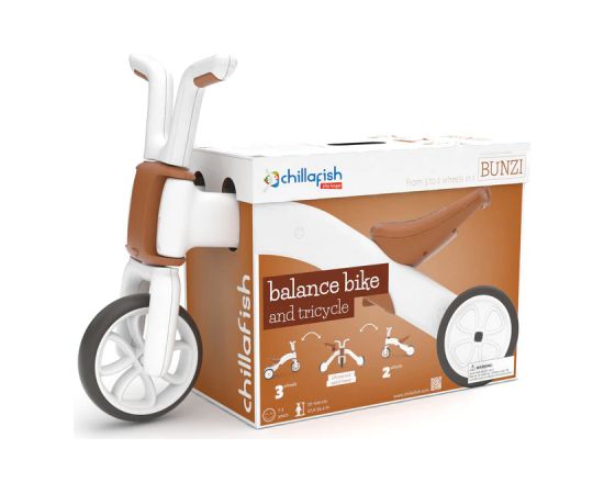 Chillafish Bunzi līdzsvara velosipēds - transformers pašiem mazākajiem 2-in-1,camel , no 1 līdz 3 gadiem - CPBN03CAM
