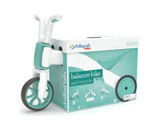 Chillafish Bunzi līdzsvara velosipēds - transformers pašiem mazākajiem 2-in-1, mint, no 1 līdz 3 gadiem - CPBN03MIN