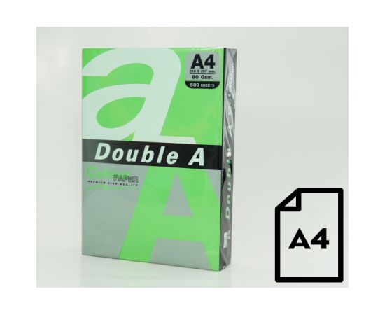 Colour paper Double A, 80g, A4, 500 sheets, Parrot