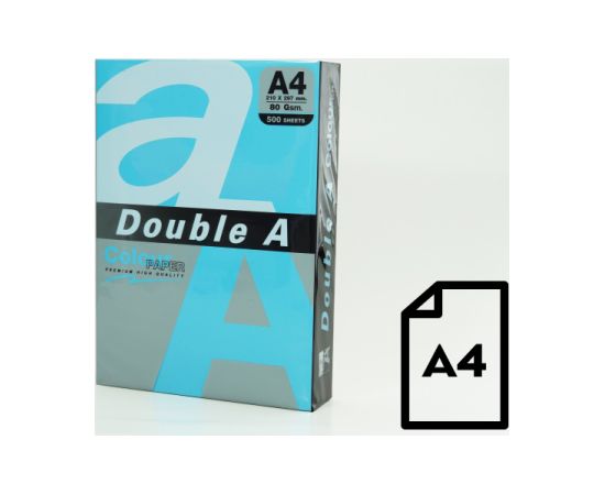 Цветная бумага Double A, 80 г, A4, 500 листов, темно-синий