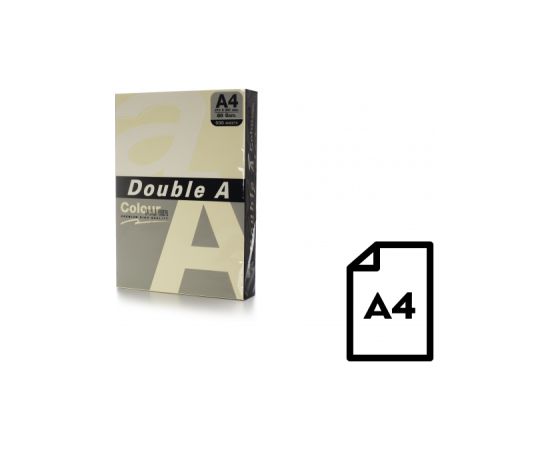 Цветная бумага Double A, 80 г, A4, 500 листов, слоновая кость