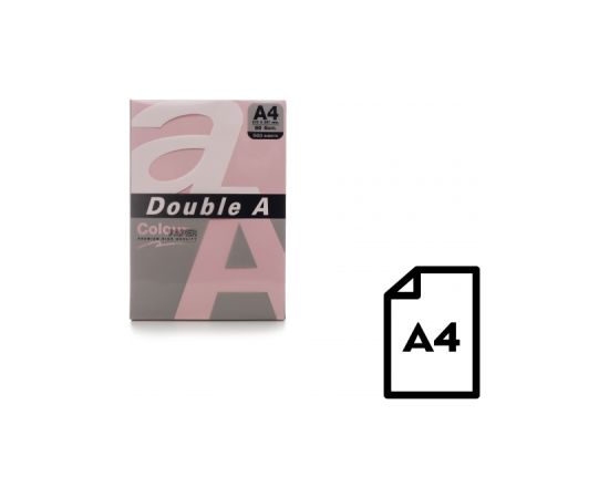 Colour paper Double A, 80g, A4, 500 sheets, Pink