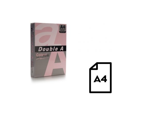 Colour paper Double A, 80g, A4, 500 sheets, Pink