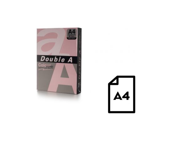 Colour paper Double A, 80g, A4, 500 sheets, Pink