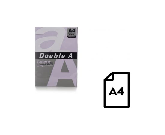 Цветная бумага Double A, 80 г, A4, 500 листов, Левендер