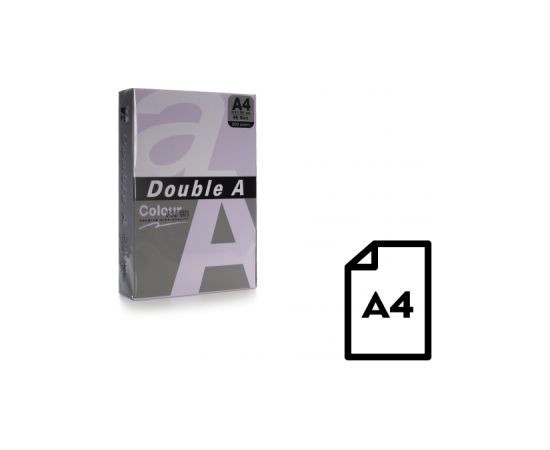 Цветная бумага Double A, 80 г, A4, 500 листов, Левендер