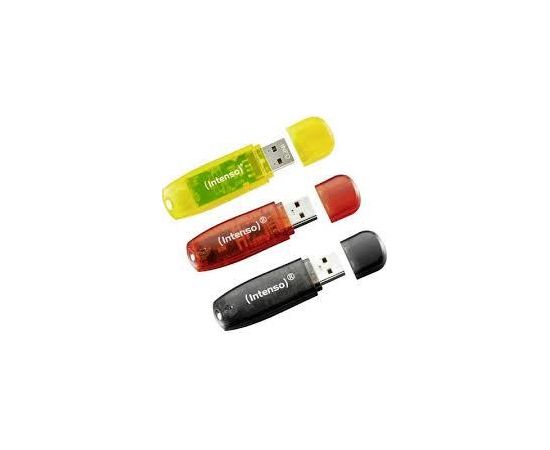 MEMORY DRIVE FLASH USB2 3X32GB/RAINBOW 3502483 INTENSO