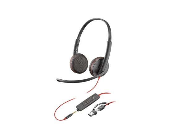 Plantronics BlackWire C3225 USB-C and Mini Jack