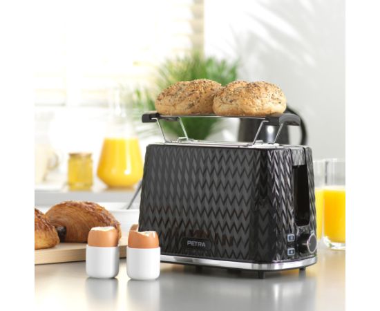 Petra PT3860BLKVDEEU10 Chevron 2 Slice toaster