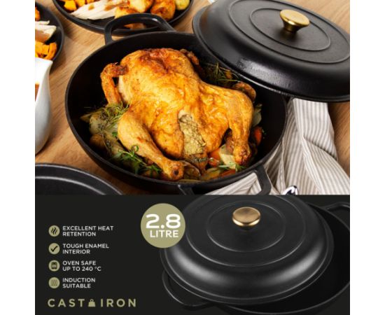 Russell Hobbs RH02525BEU7 Cast iron casserole 30cm black