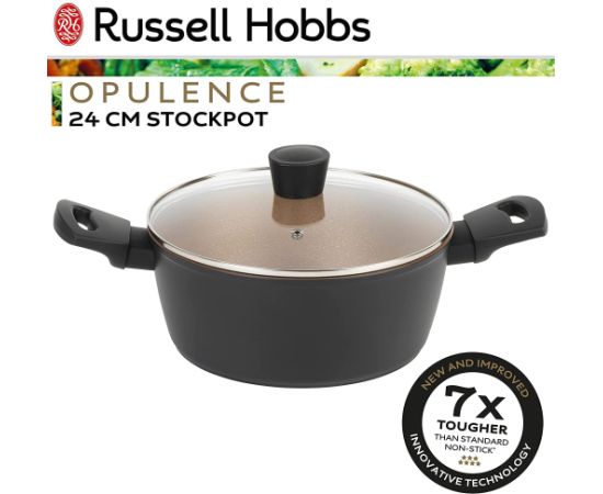 Russell Hobbs RH01670BEU7 Opulence stockpot 24cm black