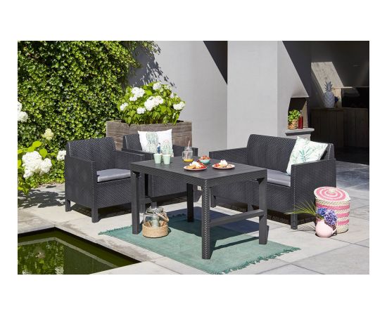 Keter Садовый стол Lyon Rattan Table коричневый