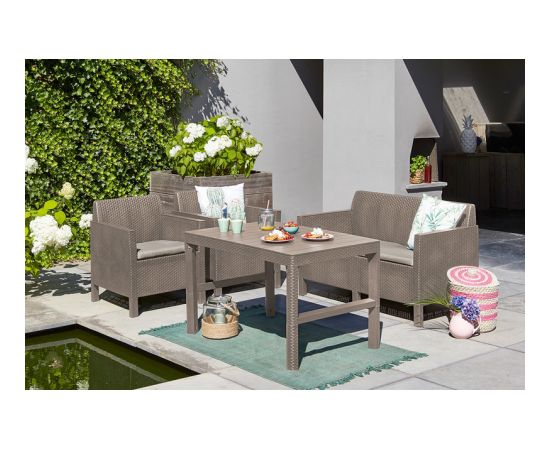 Keter Садовый стол Lyon Rattan Table бежевый