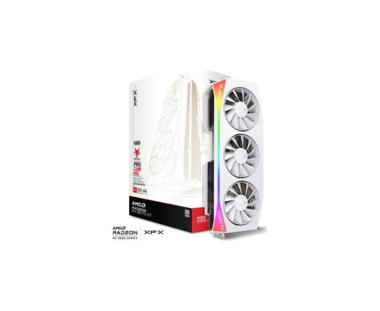 Graphics card. XFX Mercury RX 9070XT OC White G RGB 16