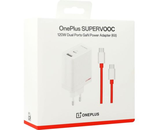 OnePlus Charger SUPERVOOC 120W 2 Ports with Cable White