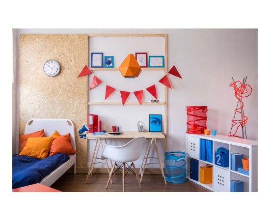 Activejet Clip-on desk lamp, blue, metal, E27 thread Biroja galda lampas