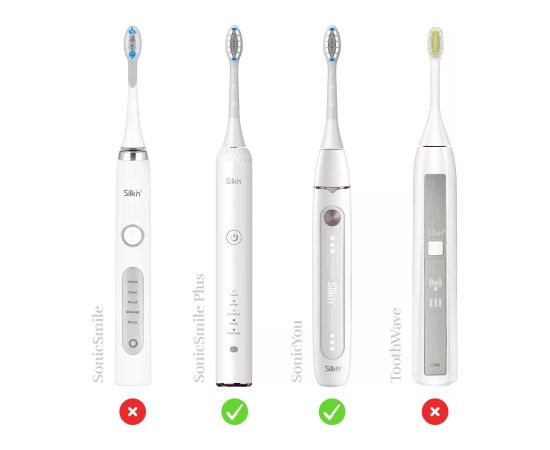 Silkn SonicYou Refill Brush Heads Family Pack (4 pcs) White Medium (SYR4PEUWR001)