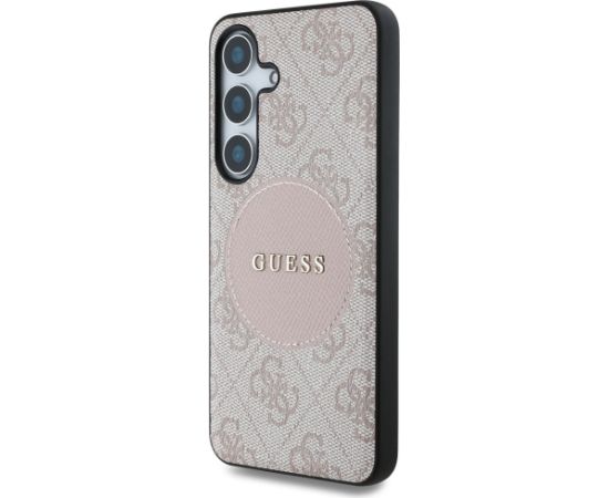 Guess 4G Round Patch Classic Logo MagSafe Case Чехол для Samsung Galaxy S25 Plus