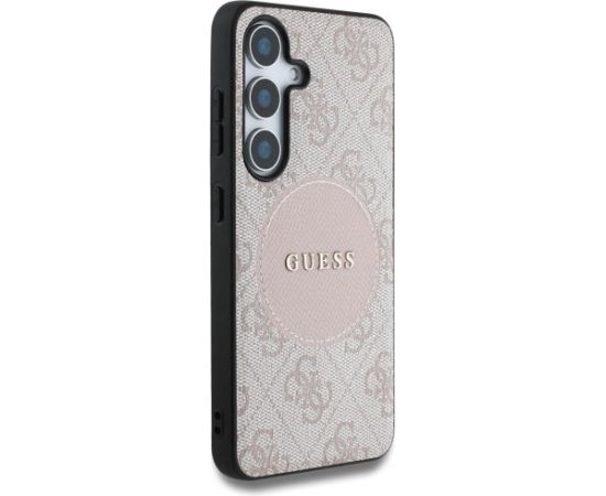 Guess 4G Round Patch Classic Logo MagSafe Case Чехол для Samsung Galaxy S25 Plus