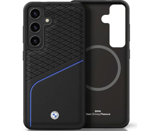 BMW Leather Textured and Smooth MagSafe Чехол для Samsung Galaxy S25