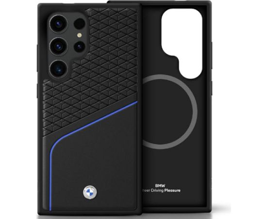 BMW Leather Textured and Smooth MagSafe Чехол для Samsung Galaxy S25 Ultra