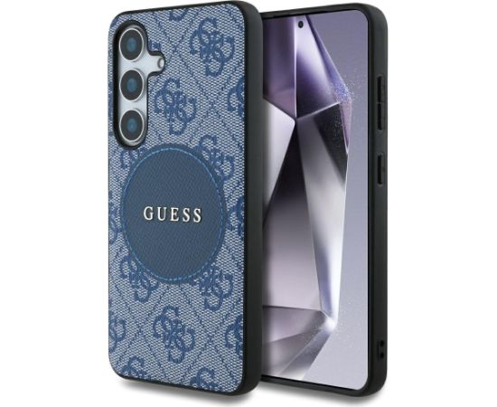 Guess 4G Round Patch Classic Logo MagSafe Aizsargapvalks Priekš Samsung Galaxy S25 Plus