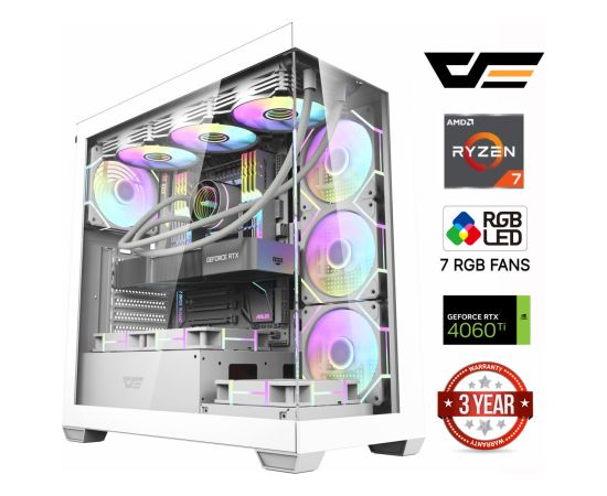 MDD Ryzen 7 7700X 16GB 2TB SSD NVME 2TB HDD RTX 4060 Ti NoOs