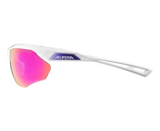 ALPINA Okulary na rower NYLOS HR  biało-fioletowe szkło fioletowe lustro Cat.3 Солнцезащитные очки