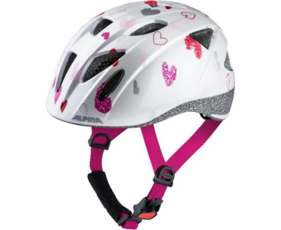 Bike helmet Alpina Ximo, white in hearts, 49-54