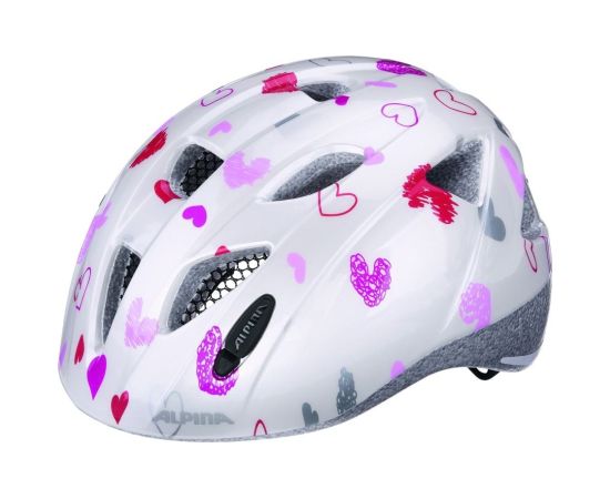 Bike helmet Alpina Ximo, white in hearts, 49-54