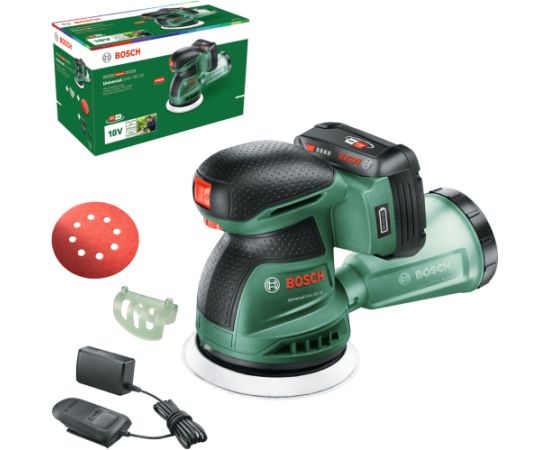 Ekscentra slīpmašīna Bosch UniversalOrbit 18V-20; 18 V; 1x2,0 Ah akum.