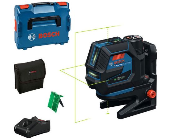 Krustveida lāzera nivelieris Bosch GCL 12V-50-22 CG Professional; 12 V; 1x2,0 Ah akum. + L-Boxx 136
