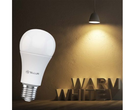 Tellur Smart WiFi Bulb E27, 9W, White/Warm, Dimmer