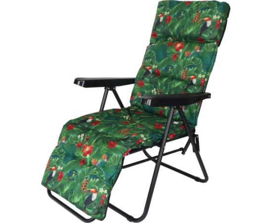 Saska Garden FOTEL OGRODOWY Z PODNÓŻKIEM 57x83x106CM FLOWER