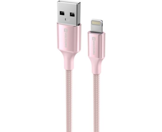 Swissten Textile II USB - Lightning Datu un Uzlādes vads 1.5m