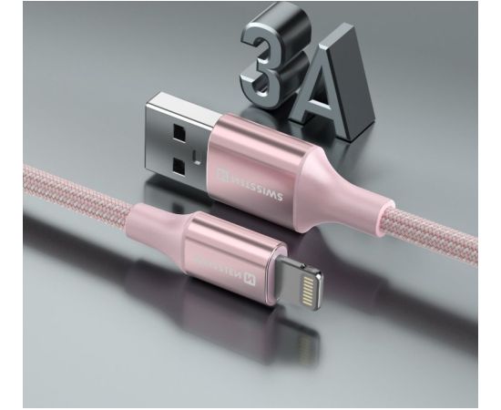 Swissten Textile II USB - Lightning Datu un Uzlādes vads 1.5m