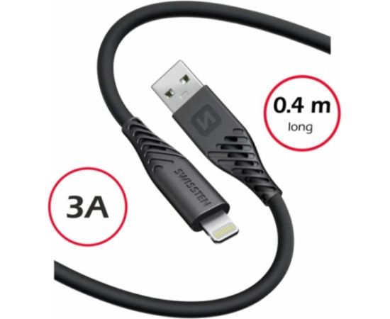 Swissten Soft Silicone USB - Lightning Кабель для передачи данных и зарядки 0.4m
