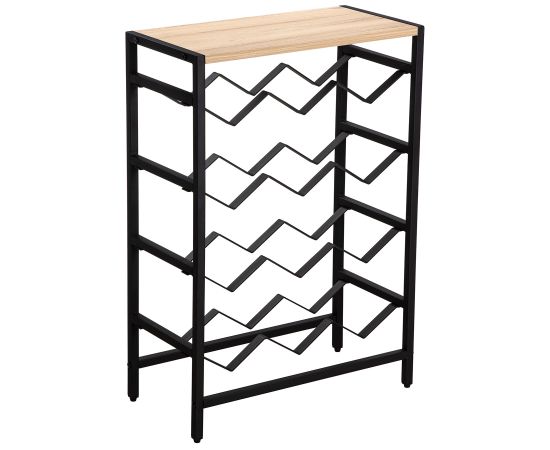 Wine rack HANNES 48x24xH70cm, rustic melamine