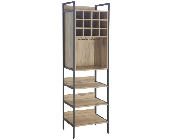 Wine rack HANNES 52x40xH180cm, rustic melamine