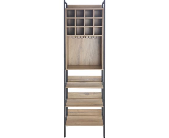 Wine rack HANNES 52x40xH180cm, rustic melamine