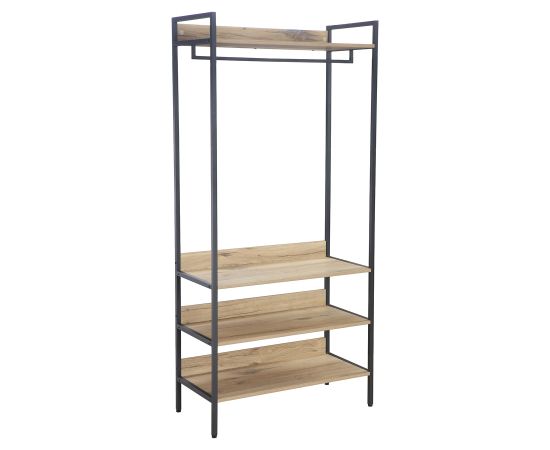 Hallway shelf HANNES 84x40xH180cm, rustic melamine