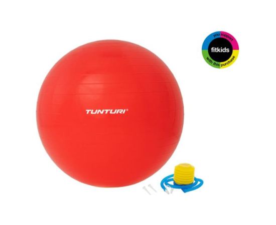 Tunturi Gymball Гимнастический мяч с насосом 65см, Красный