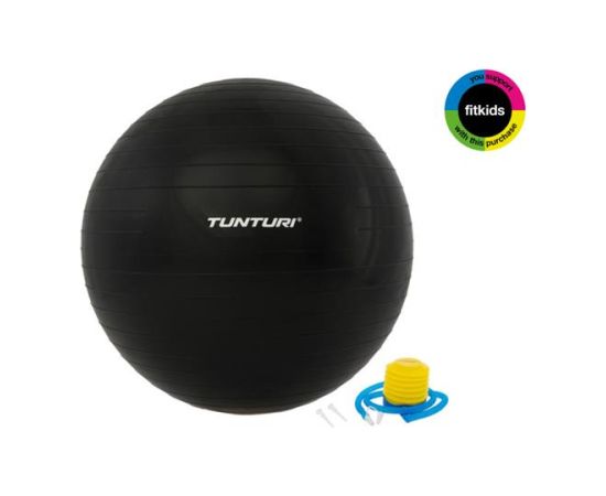 Tunturi Gymball Vingrošanas bumba ar pumpi 90cm, Melna