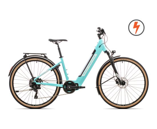 Elektriskais Velosipēds Rock Machine 29 Crossride INT e425 Lady tirkīza (M)