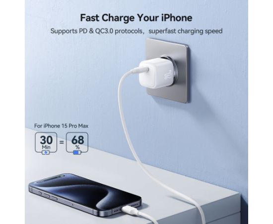 Charger Joyroom JR-TCG08 20W GaN USB-C white