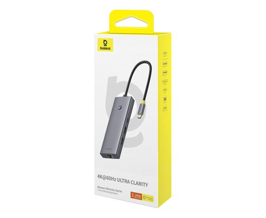USB C spraudnis - 6 veidu savienotāji ( HDMI 4K@60Hz*1+USB3.1*2+USB-C3.1*1+USB2.0*1+PD*1+RJ45*1 ) UltraJoy BASEUS