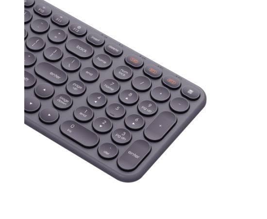 Baseus Bezvadu trīs režīmu klaviatūra 2.4G / Bluetooth K01B, pelēka