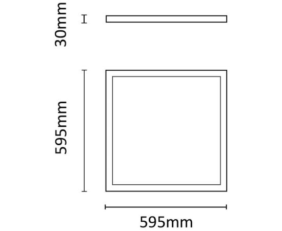 Asalite LED panel BACKLIT 25W, 60x60cm, 160lm/W 4000lm, neutral white 4000K, 6pcs package Modernās lampas