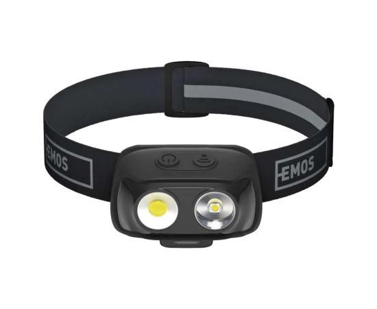 Emos COB LED uzlādējams galvas lukturis P3542, 500 lm, 130 m, litija pols 1200 mAh