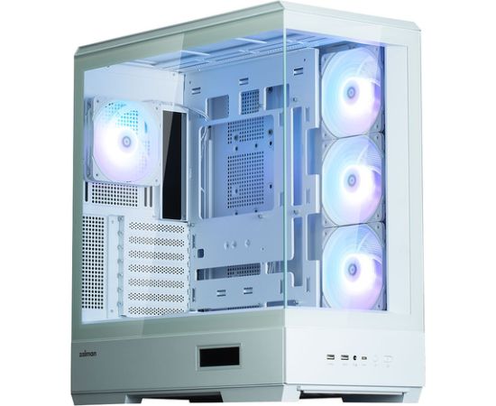 Zalman P50 DS  White, ARGB Fan x4